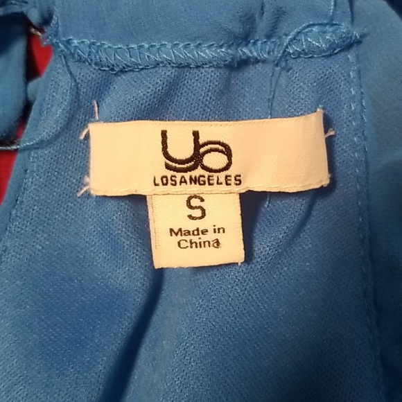 Blue chiffon summer gown - Picture 5 of 5